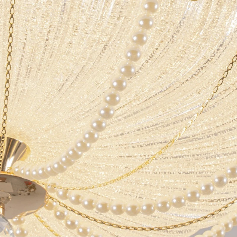 French Designer LED Home Ceiling Lights Crown Crystal Art Chandelier Bedroom Princess Room Luxurious Adorn Suspension Luminaires