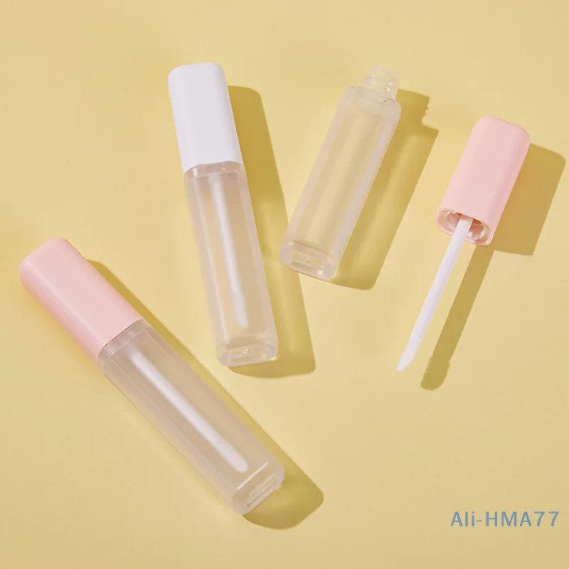 1/2Pcs Frosted Empty Portable 7ML Thick Wand Lip Gloss Tube Plastic Lip Glaze Tubes Square Cosmetic Packing Container