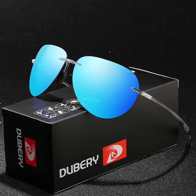 DUBERY New Sunglasses Sports Driving Sunglasses Frameless Sunglasses UV400 Glasses