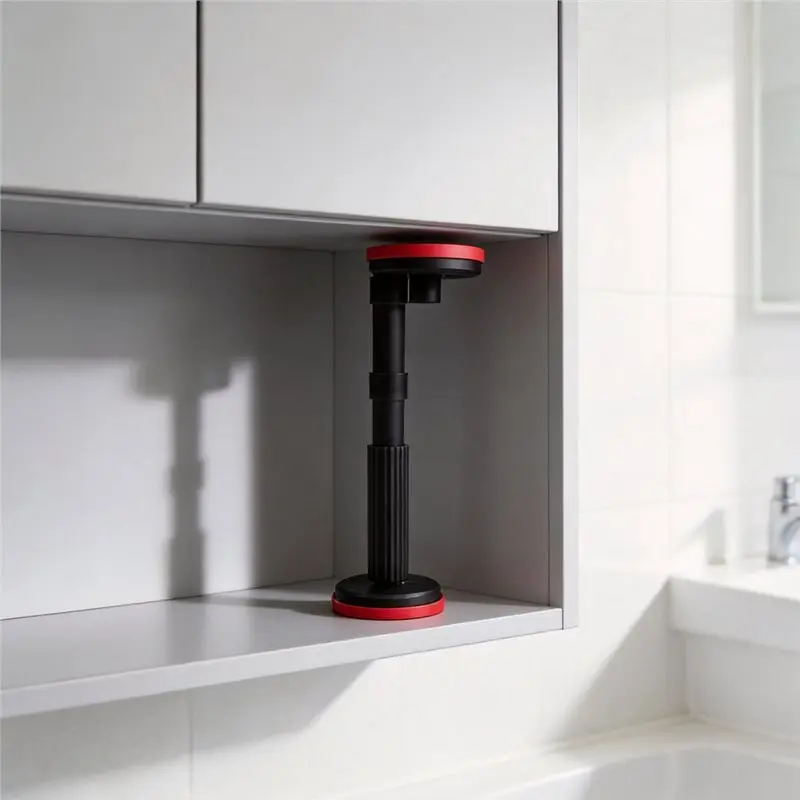 [NEWA76K!】 Heavy-Duty Nylon Brackets For Bathroom Cabinet, Basin-1 Pair Adjustable Telescopic Support Rods(18-44Cm)