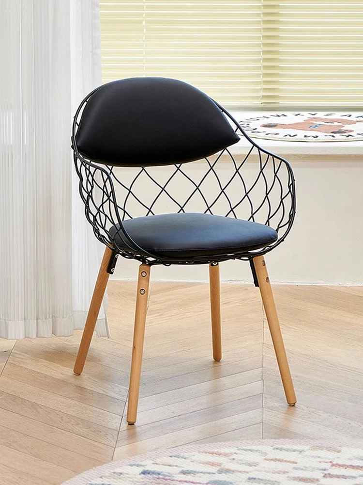 Creative Hollow Backrest Dining Chairs,Furniture Home Backrest Desk,Stool,Coffee Shop,living Room,Armchairs Bedroom Makeup Chair