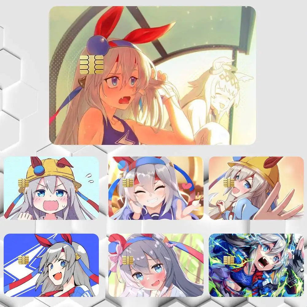 Tamamo Cross Umamusume UMA   Sticker Film Tape Skin for Credit Card Debit Card Waterproof Stickers