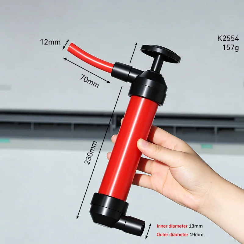 Manuelle Siphonpumpe AC-Abflussreiniger Doppelport-Luftabsauger für Auto, Aquarium, Fischbecken, Öl- und Wassertransfer, Sanitärwerkzeug – Detail 5