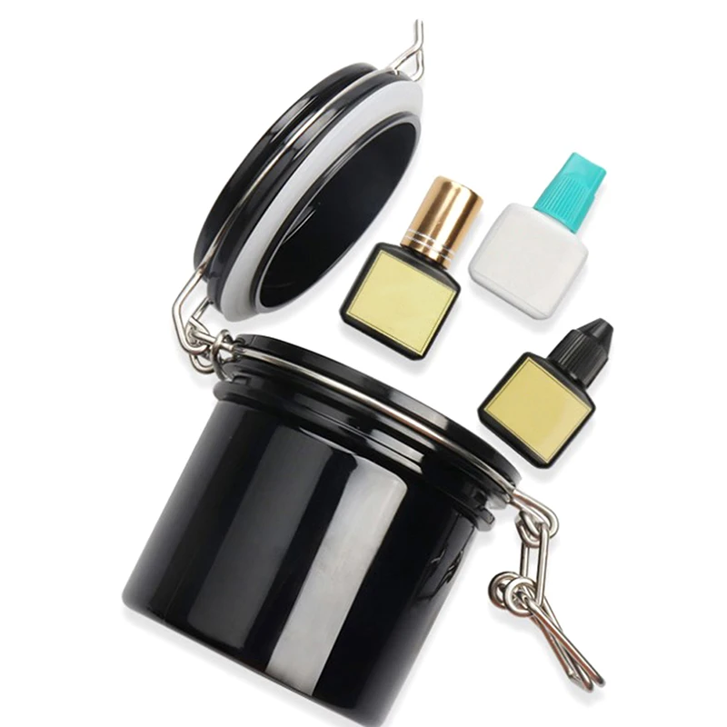 Eyelash Glue Storage Tank Individual Adhesive Stand Eyelash Extension Activated Sealed Storage Jar Container Makeup Tools