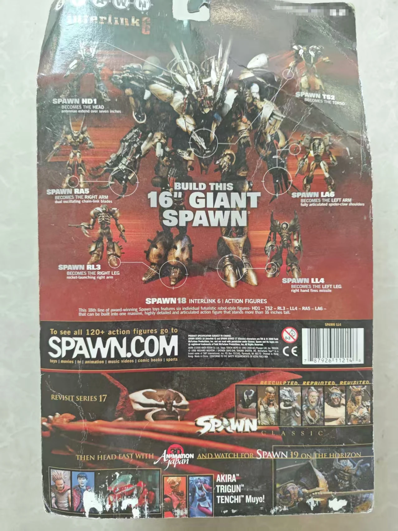 McFarlane Spawn~ Serie 18 Interlink 6~LL4 Of Giant Robot Actionfiguren Spielzeug Seltene Sammlerfigur