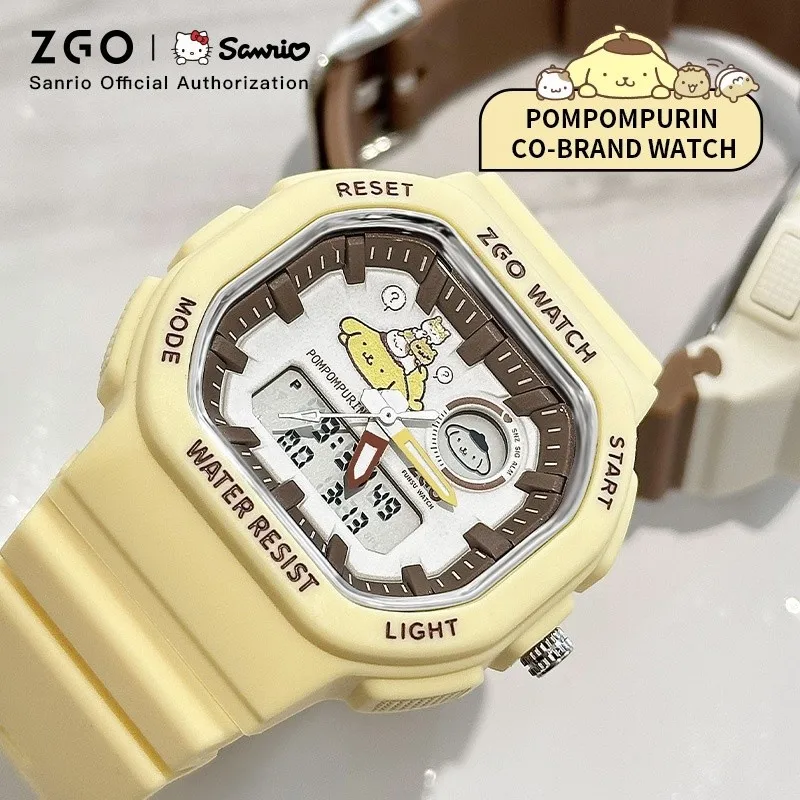Zgo Sanrio pomporpurin kids watch for boys, waterproof with night light, sports digital chronograph watch 810