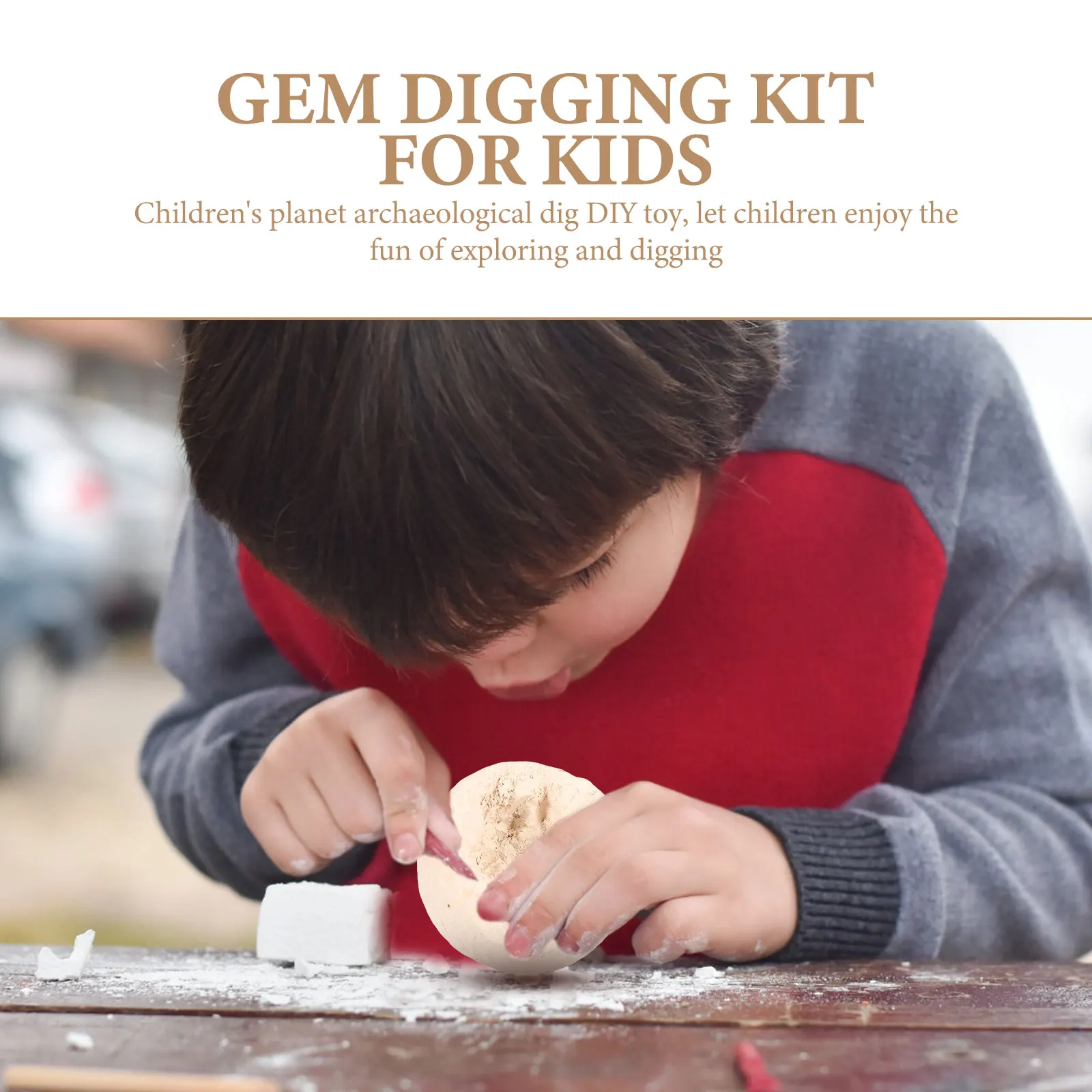 宝石掘削キット子供天然鉱山おもちゃ DIY 考古学パズル忍耐創造性開発惑星宝石採掘