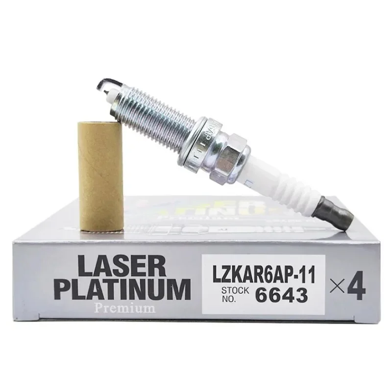 4/6PCS LZKAR6AP-11 6643 Platinum Spark Plugs For Nissan Qashqai X-Trail Micra Lafesta Cube March Note NV200 Livina LZKAR6AP11