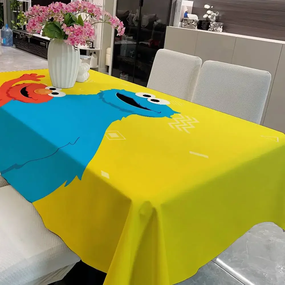 Cute Cookies S-Sesame S-Street Table Cloth Tablecloth Kitchen Wedding Holiday Table Decoration Tablecloth Outdoor Tablecloth