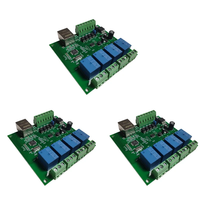 

CJSD-3X LAN Ethernet RJ45 TCP/IP WEB Плата дистанционного управления с 4-канальным реле UDP W5500 Сетевой контроллер