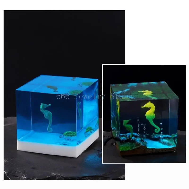 حشوات راتنجات F2TD DIY الكريستال الايبوكسي الجزئي للحيوانات البحرية مواد مواد