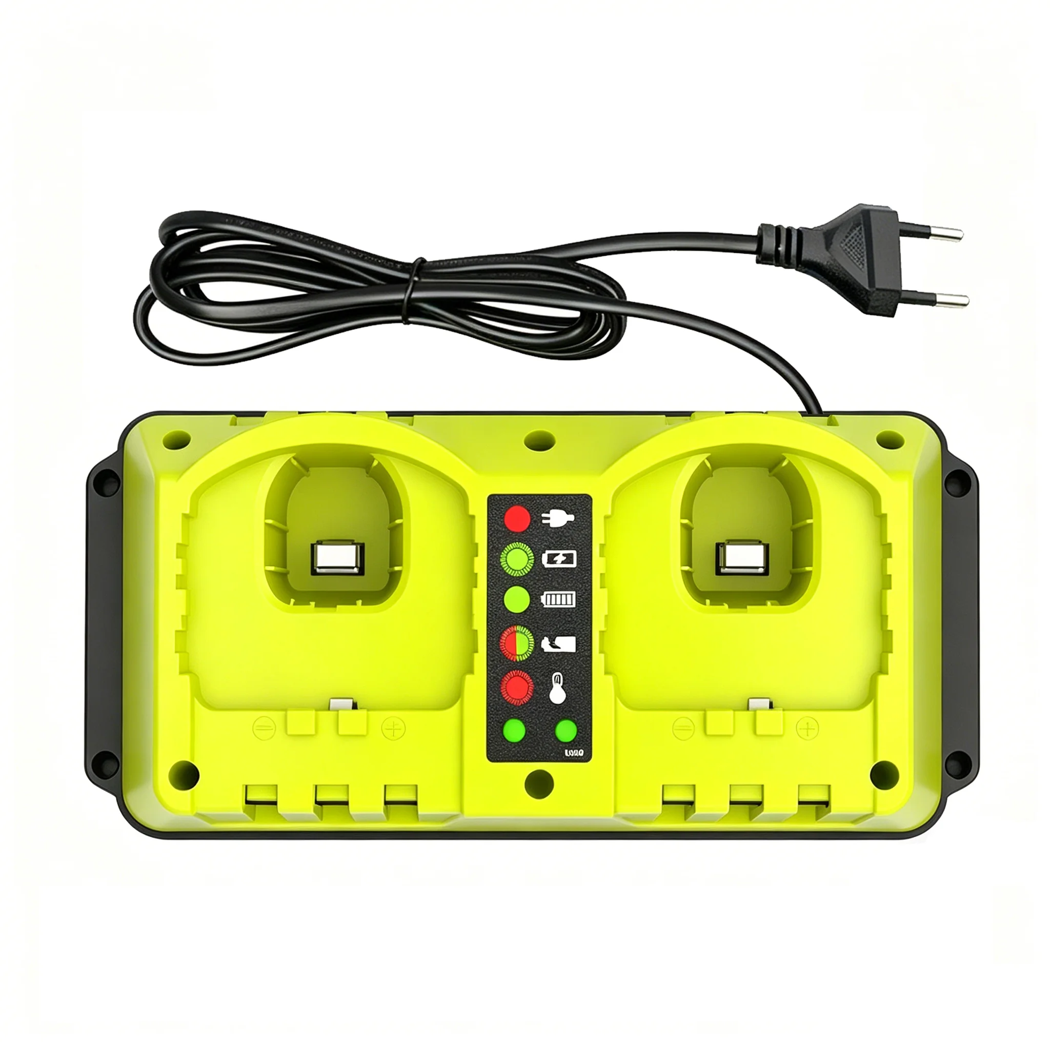 

2 Port Rapid Super Fast Charger Station for Ryobi 18V Battery – Replacement Charger for Ryobi Tools (Battery Not Included)