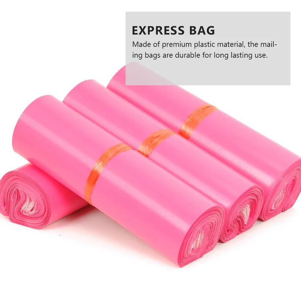 

100 Pcs Waterproof Packaging Holder Thickened Pink Bags Containers for