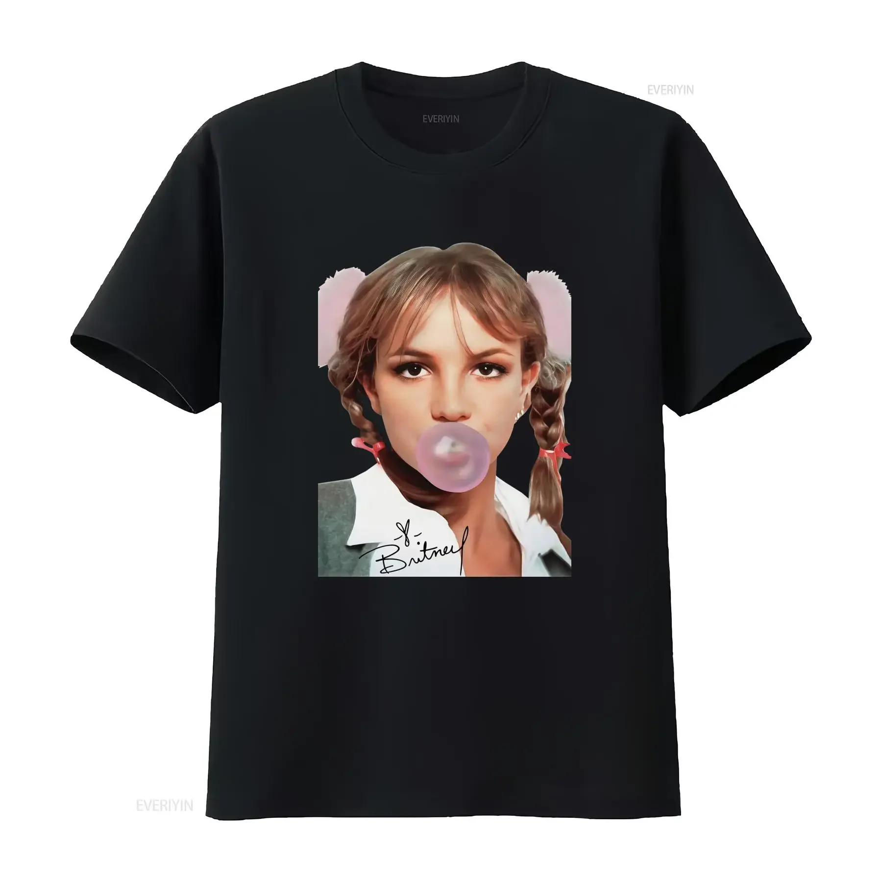 Britney Spears Bubble Gum Funny Cotton T Shirt Full Size S 5XL vintage Washed designer clothes Casual streetwear Unisex
