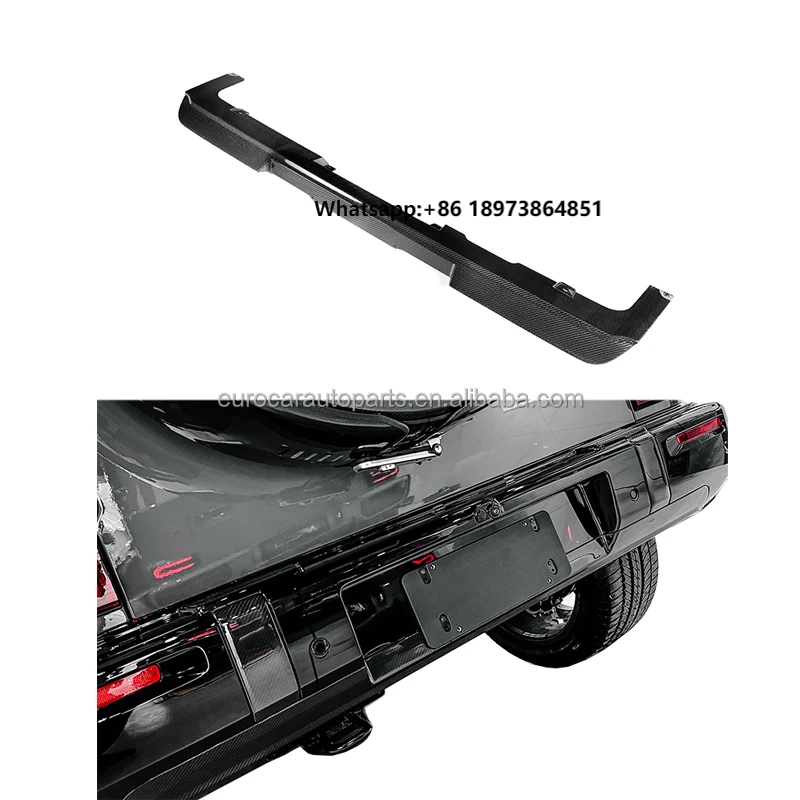 

G Class W465 G63 Car Rear Bumper Lip Cover Plate Dry Carbon Fiber Twill Wave Glossy Black Exterior Tuning Auto Parts 2025+ G63