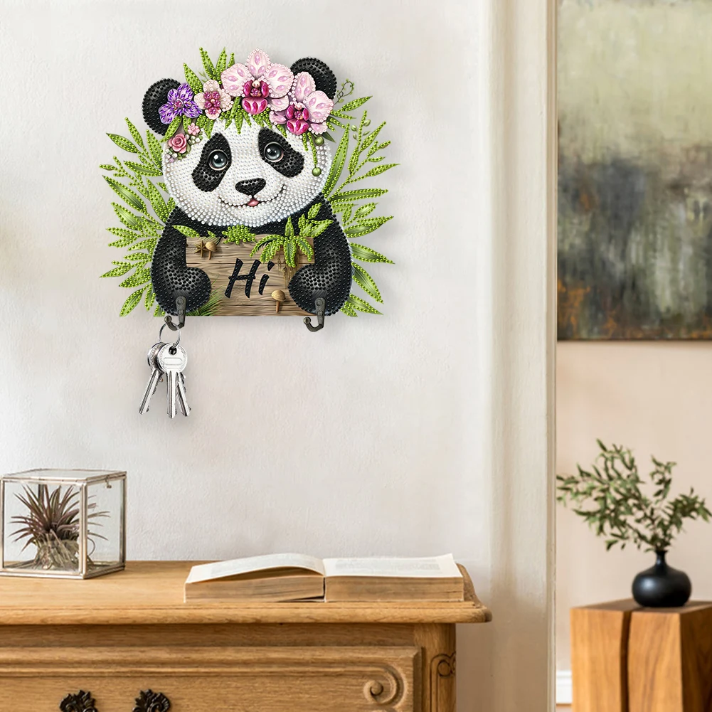 

Wooden Special Shape Cat Diamond Art Hanging Hooks Diamond Art Craft Wall Hooks DIY Diamond Painting Art Hooks DIY Crafts Decor