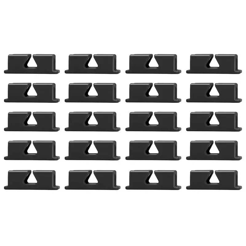 AC57-20Pcs Pencil Holder,Adhesive Pen Holder For Classroom Clipboard Attachment, Silicone Pencil Holder & Marker Holder