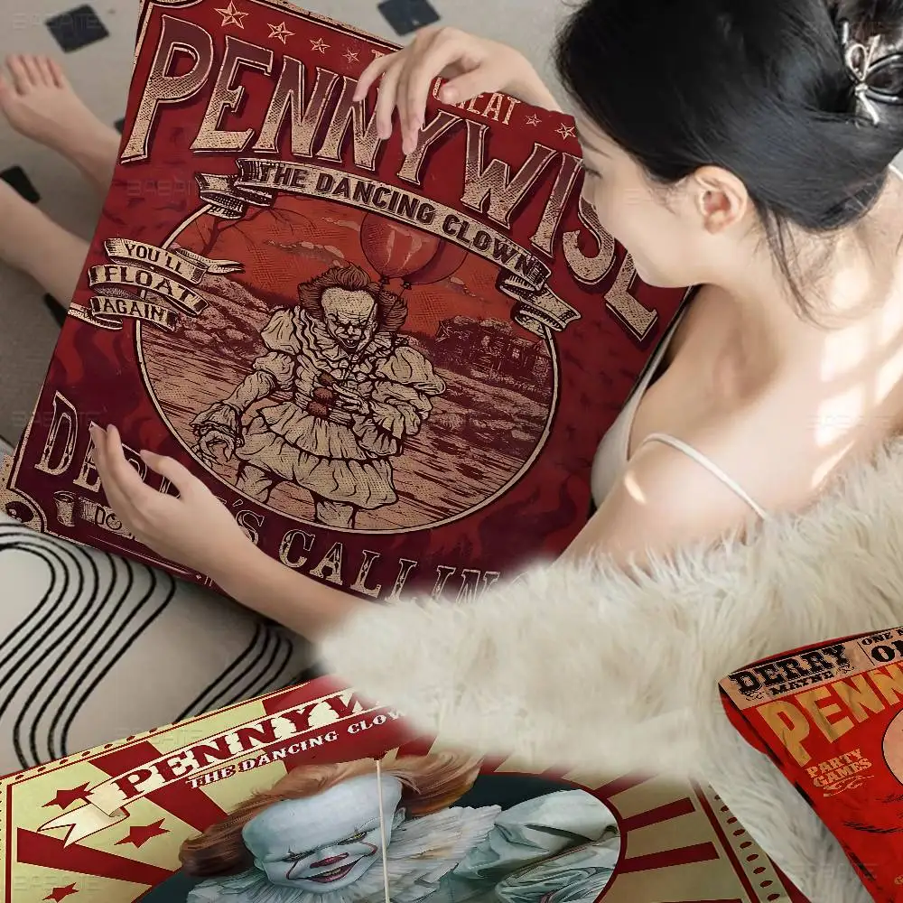 Movie I-It P-Pennywise Pillowcases Home Bedding Decorative Pillow Cover Wedding Super Soft Pillow Case
