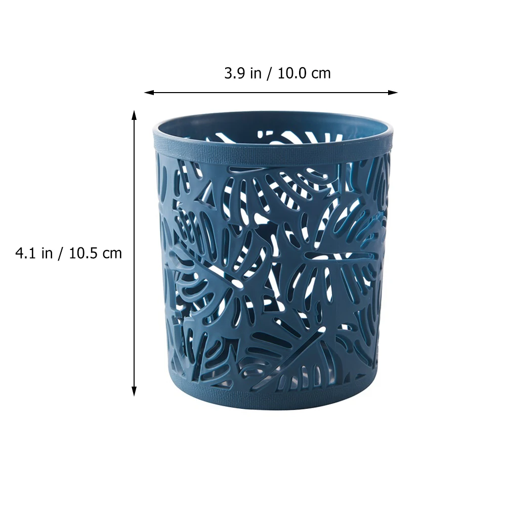 

3pcs Hollow-Out Pen Holder Pencil Container Desktop Stationery Organizer Large Capacity Lightweight Sturdy Desk Storage Box For