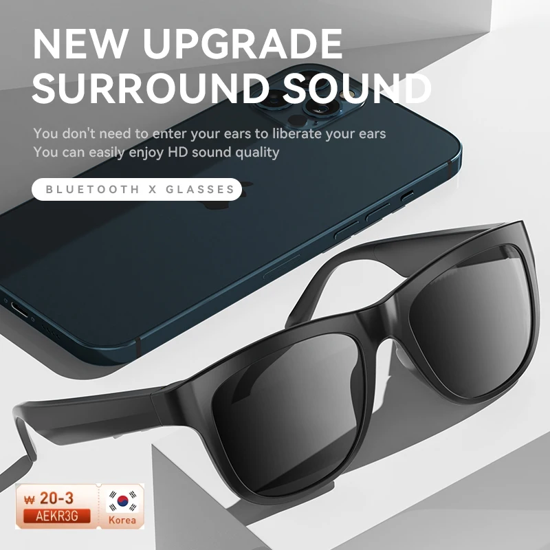 For xiaomi huawei Bluetooth Smart Glasses Audio Hands-Free Call Sport Stereo Sunglasses Headsets Music HD Sound Smart Glasses