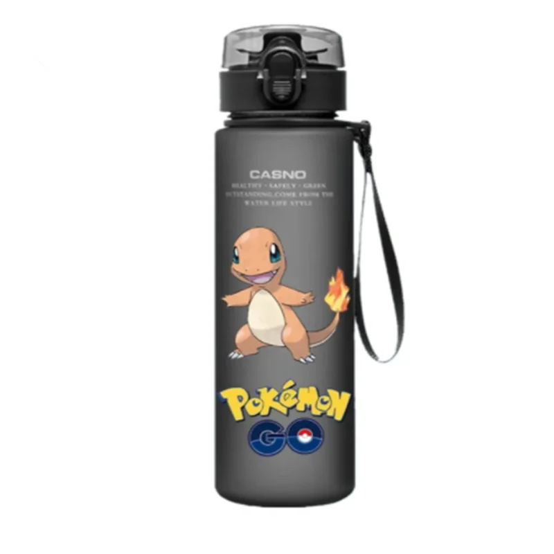 560ML Pokemon kubek na wodę Anime przenośne dziecięce słodkie Pikachu plastikowe kreskówki Outdoor Sports duża pojemność butelki na wodę prezenty