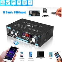 AK35 Home Digital Amplifiers HiFi Stereo Bluetooth-compatible Audio Car Dual Channel 2-CH Power Amp with USB TF RCA AUX Remote