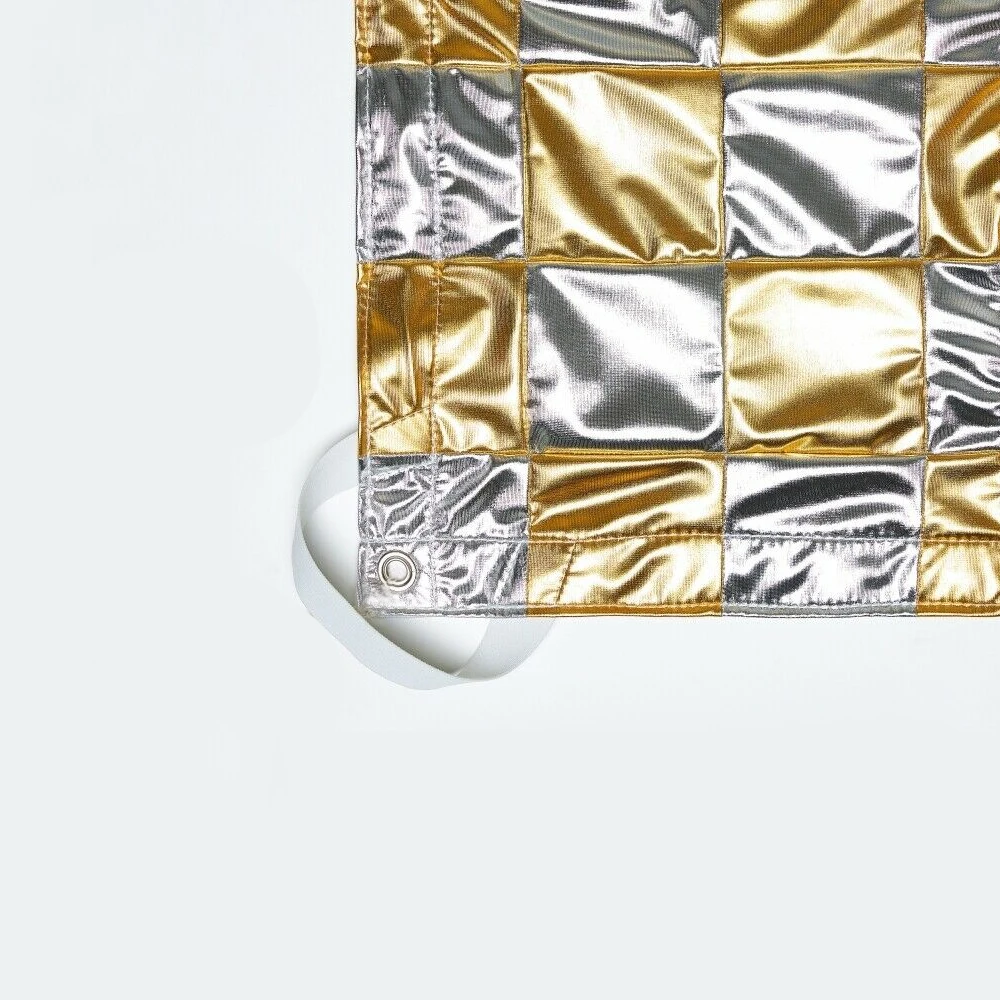 8'x8' 8x8ft 2.4x2.4m Silver/Gold Checkerboard Lame Reflector /Overhead Butterfly