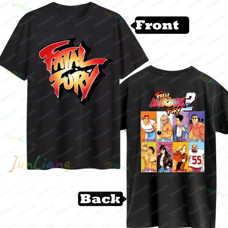 Fatal Fury Classic T-Shirts Men The King of Fighters Game Humor Cotton Top Y2k Clothes for Women Woman Clothing Goth Tops Shirt