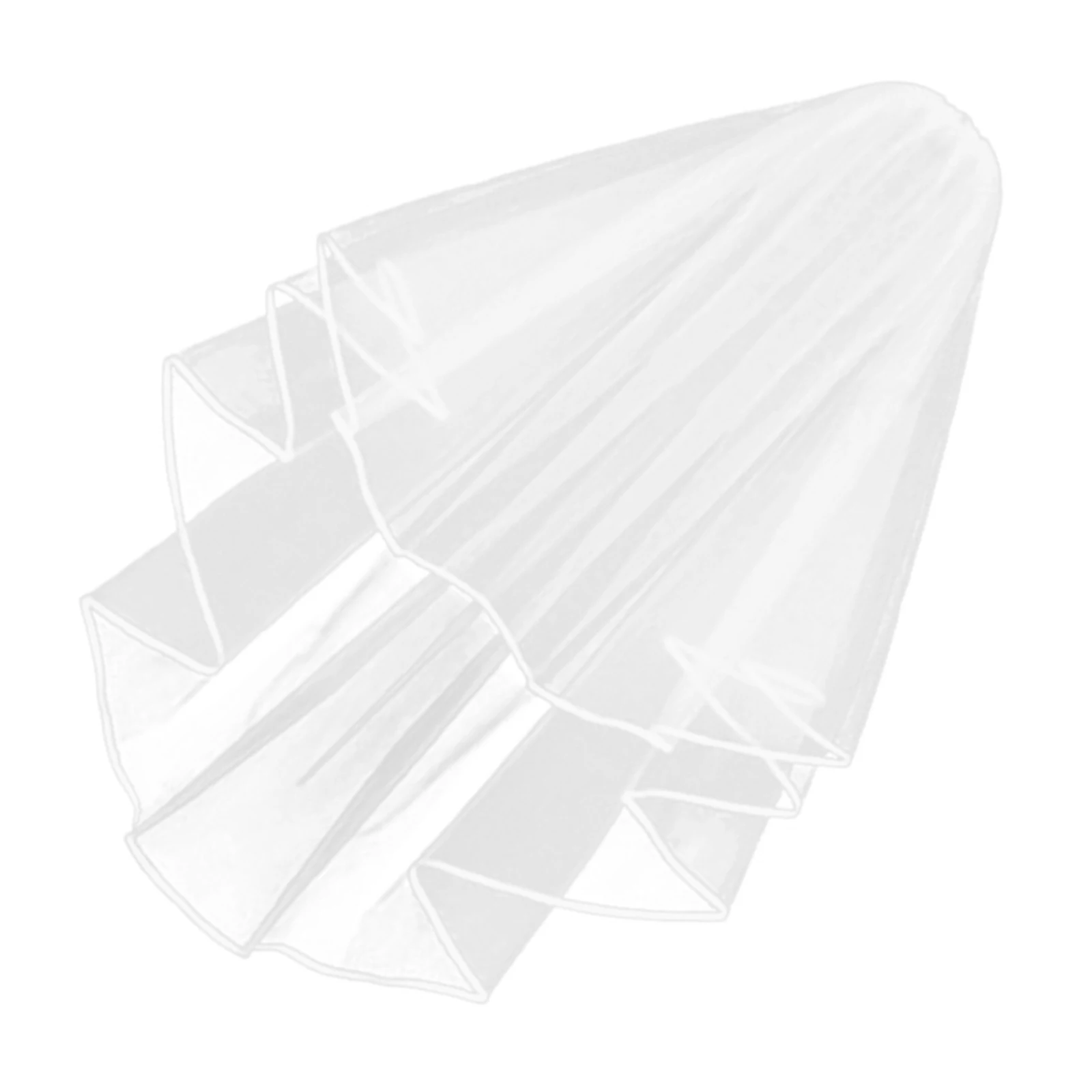 

Double Layer Veil Elegant Short Wedding Veil Wedding Accessory for Bride White Short Headpiece Bridal Veils