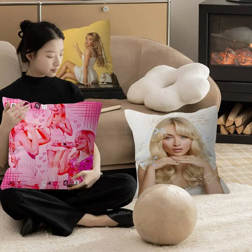 Singer S-Sabrina Carpenter 45*45cm Cushion Cover Pillow Cover Decor Pillowcase Home Pillowcase For Couch Pillow