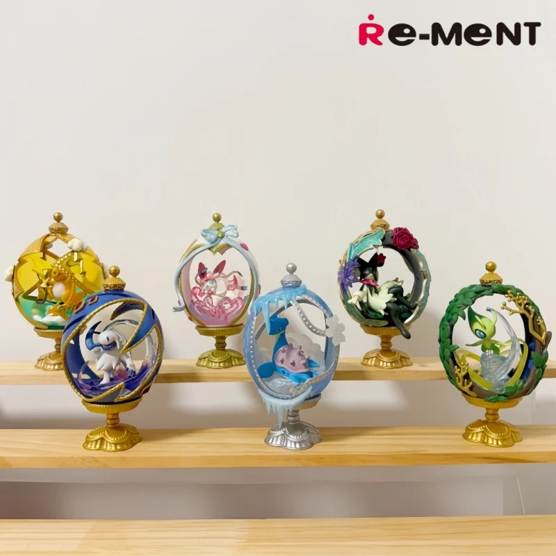 

Re-Ment Pokemon Ovaltique Collection 2 Luminous Blind Box Vintage Oval Egg Desktop Ornament Home Decoration For Collectors