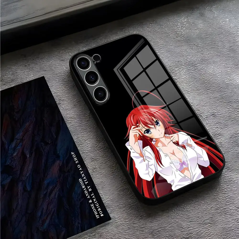 Rias Gremory High School DxD Phone Case for S24 Ultra Samsung S23 S22 S20 Fe S21 Plus Galaxy A54 A34 A24 A53 Note 20 Glass Cover