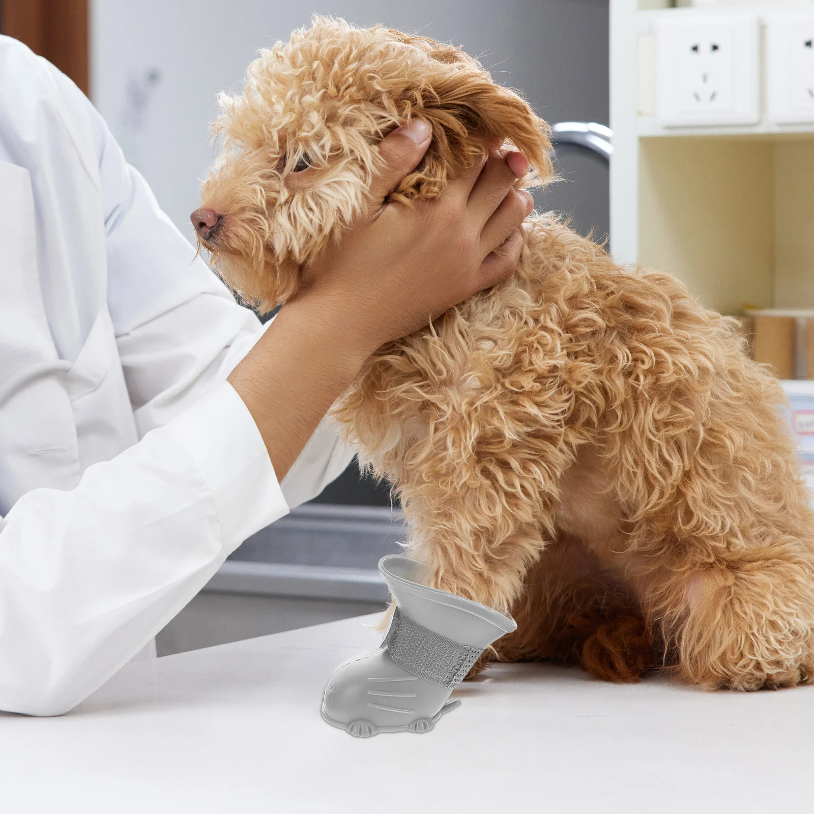 

4Pcs Waterproof Dog Rain Shoes Rubber Non-Slip Paw Boots for Small Medium Dogs Comfortable Puppy Outdoor Foot Covers for Muddy