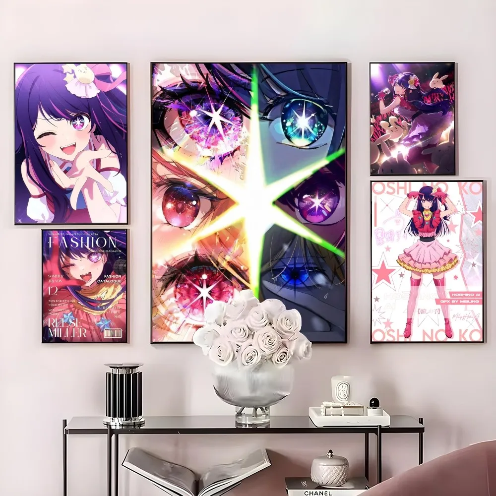 

Anime O-Oshi No Ko Hoshino Ai Poster HD art sticky wall waterproof home living room bedroom bar aesthetic decoration