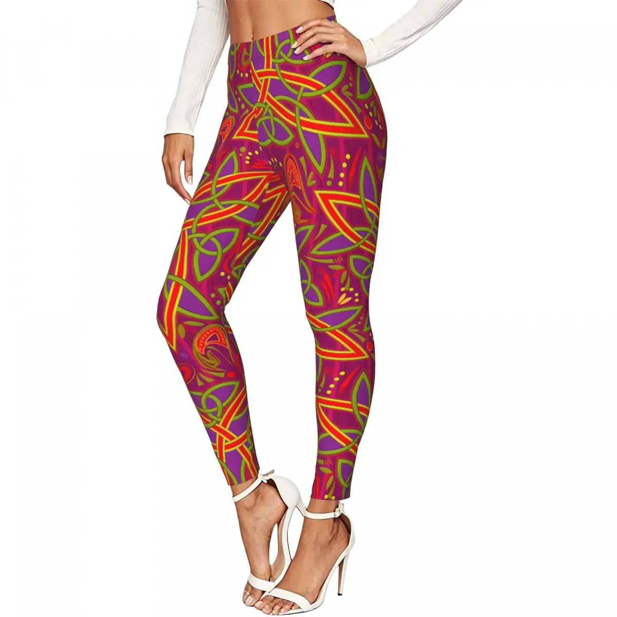 Trickle Celtic Women Stretchy Leggings High Elastic Comfortable Fitness Yoga Pants