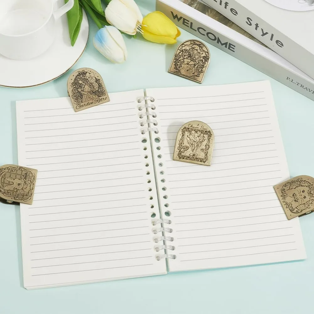 الزهور فراشة مجلة مقاطع معدنية خمر دفتر المسافرين كتاب بيل الموثق حامل سبيكة العتيقة البرونزية الزخرفية ميدوري