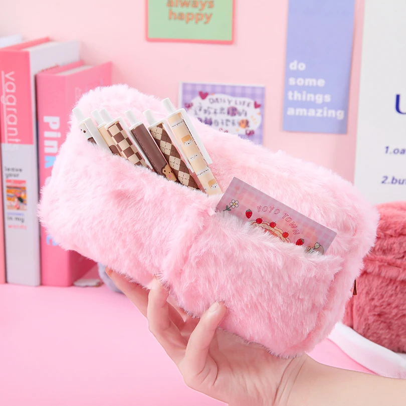 Cute Pencil Case Estuches Escolares Pencil Box Korean Stationery Large Capacity Pen Case Trousse School Supplies Pencilcase