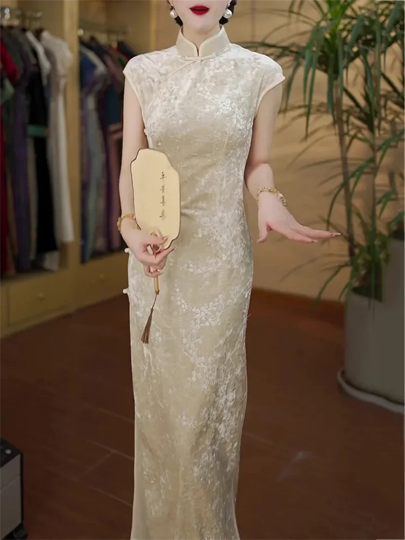 فستان شيونغسام محسّن على الطراز الصيني الجديد عصري وأنيق لصيف 2025 تنورة تنحيف الخصر بتصميم جديد للتخسيس #2