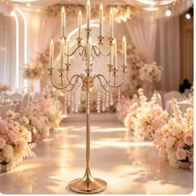 Wedding Decor Supply Store - 4PCS 13-Heads European Candelabras with Crystal