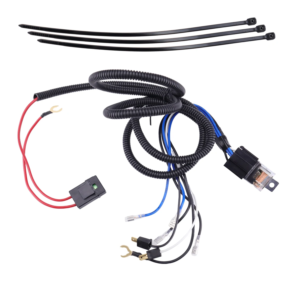 Horn Wiring Harness Relay Kit for Car Truck 80A 4Pin SPST Normally Open (Relay 4 Pin Double Horn Wiring Harness, 12V)