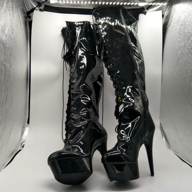 15cm super high heel dance shoes for women platform sexy over-the-knee boots, nightclub pole dance performance high shoes