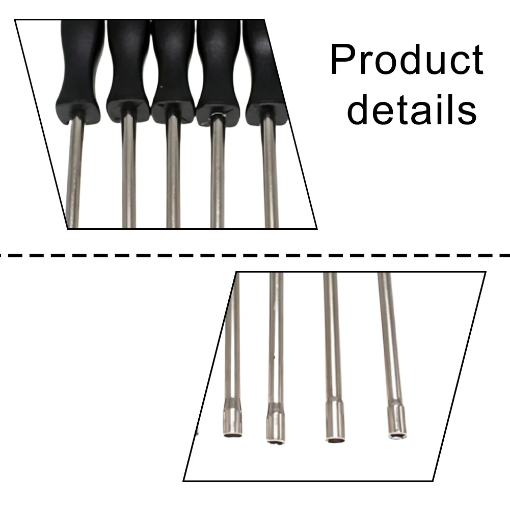Carburetor Adjustment Tool Set 6 pcs for Lawn Mowers and Small Engines with Compact Size 16.5 cm and Black Finish