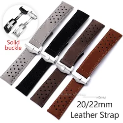 Leather Wristband for Tag Heuer for Carrera for Monaco Frosted Cowhide Bracelet 20 22mm Universal Strap Watch Accessories