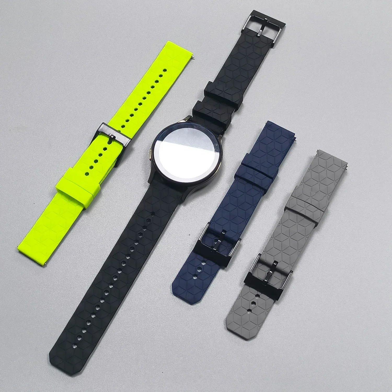 Redmi Watch 5/5 Lite用 22mm ツートンカラー シリコンストラップ アクティブウォッチバンド スポーツブレスレット ラバーリストバンド