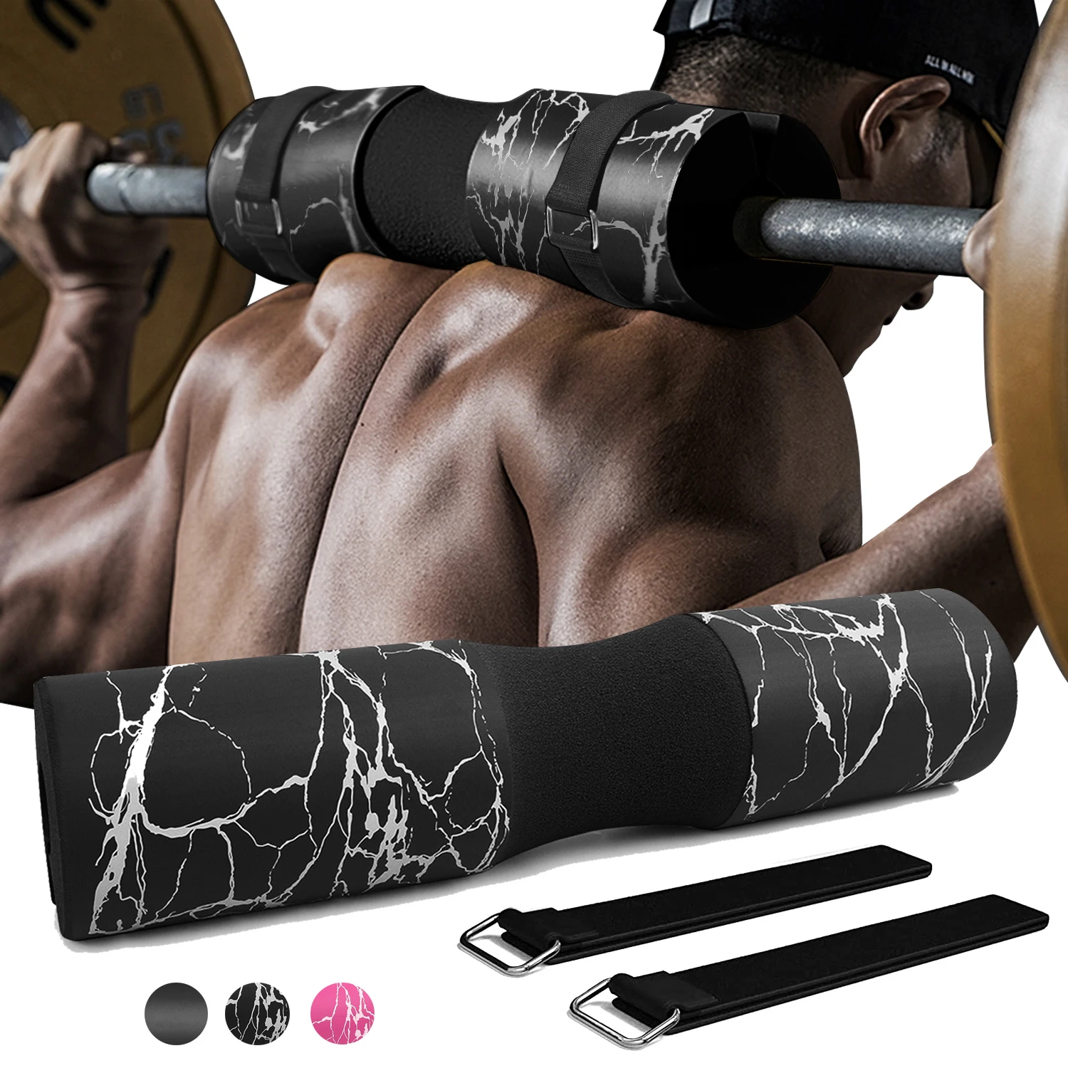 Squat Pad Barbell Pad for Squats Lunges Hip Thrust Training, Neck Shoulder Protective Pad Support Foam Sponge Bar Pad