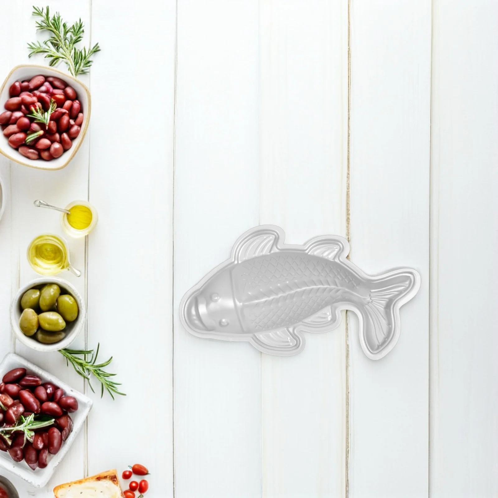 

3D Fish Shape Koi Fish Mold Aluminum Alloy Baking Cake Jelly Chocolate Dessert Molds for Birthday Home Kitchen Use