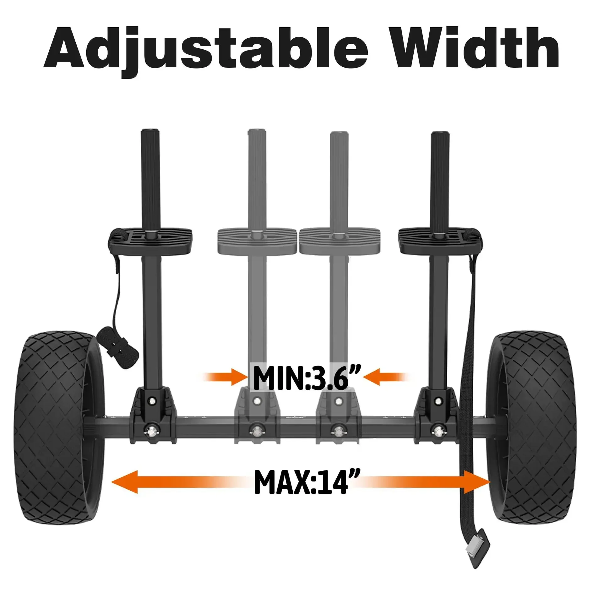 Removable Aluminum Adjustable Width Kayak | Plug and Play Type