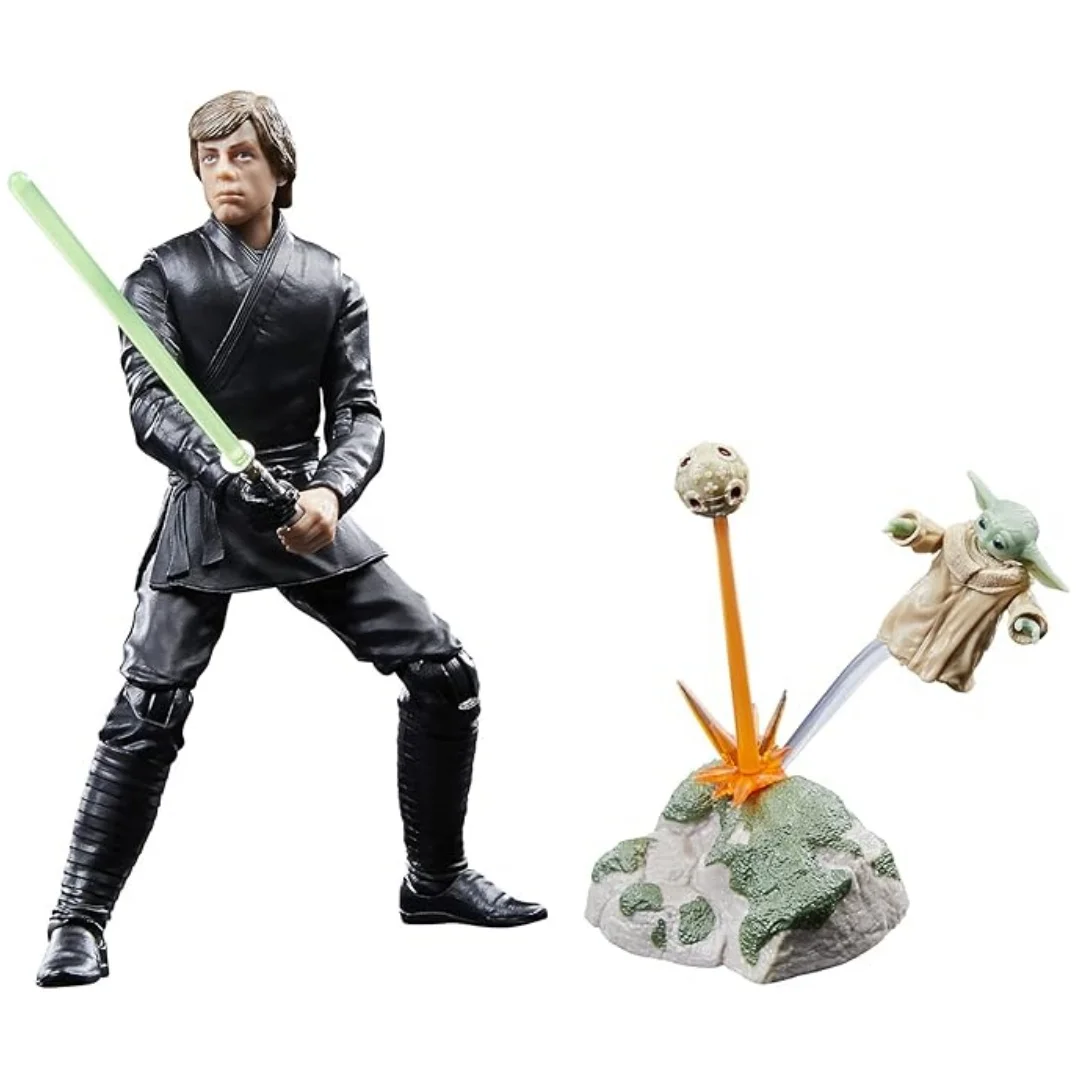 STAR WARS The Black Series Luke Skywalker y Grogu El libro de Boba Fett Figuras de acción de 6 pulgadas Paquete de 2 juguetes para regalo