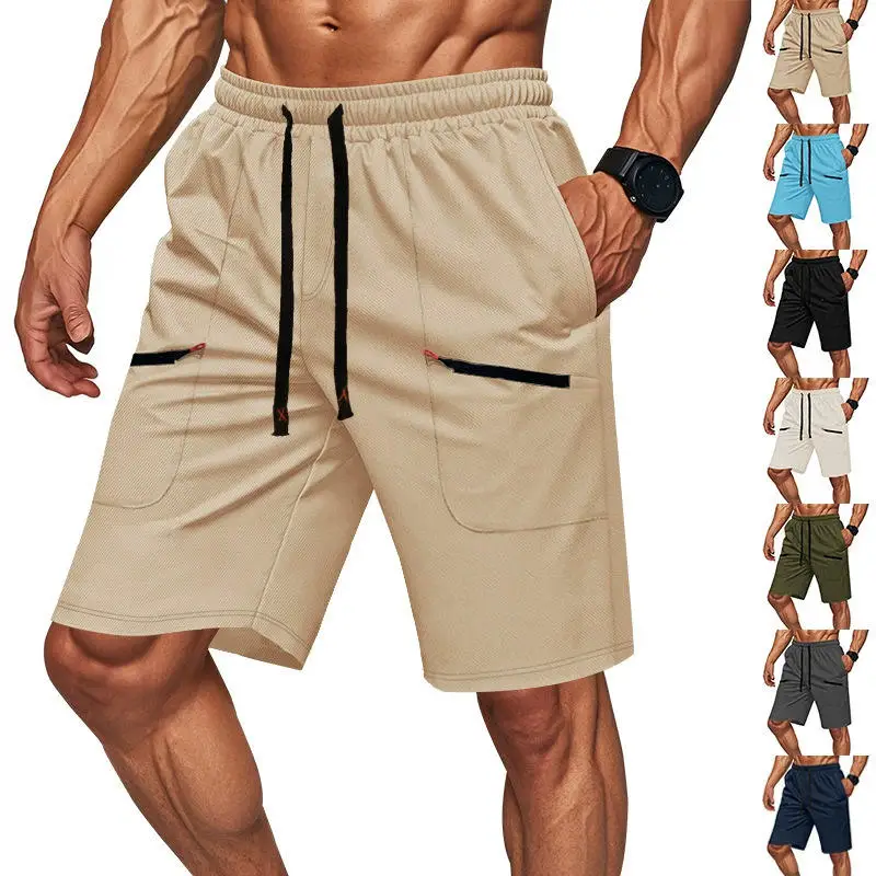 

Men's Breathable Quick Dry Woven Work Pants Summer Hot Sale Shorts Sports Pants Lightweight Comfortable Five-Quarter Length