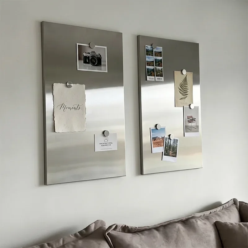 Stainless Steel Magnetic Frameless Painting Office Living Room Modern Simple Room Layout Occlusion Beautification Photo Display